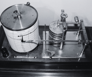 Barograph in black and while